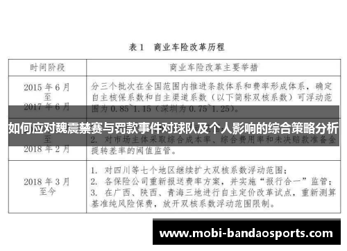 如何应对魏震禁赛与罚款事件对球队及个人影响的综合策略分析 如何应对魏震禁赛与罚款事件对球队及个人影响的综合策略分析